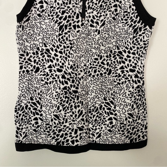 NEW White House Black Market Halter Neck Sweater Tank Top White Black Small - Picture 9 of 12